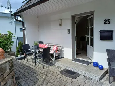 Ein Balkon oder eine Terrasse in der Unterkunft Ferienwohnung mit Ruhrtalblick