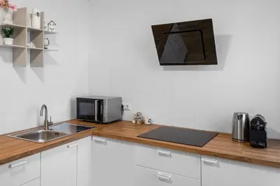 Küche/Küchenzeile in der Unterkunft Stylisches City-Apartment