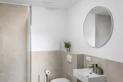 Ein Badezimmer in der Unterkunft Stylisches City-Apartment