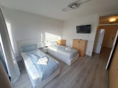 Ein Bett oder Betten in einem Zimmer der Unterkunft Apartment with Balcony in Mülheim an der Ruhr