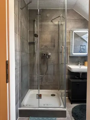 Ein Badezimmer in der Unterkunft Glück Auf Appartement 35