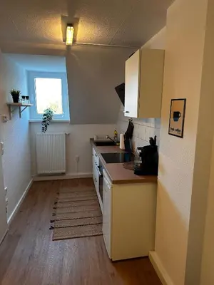 Küche/Küchenzeile in der Unterkunft Glück Auf Appartement 35