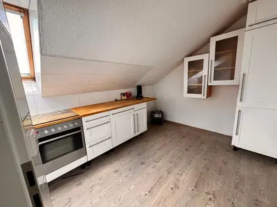 Küche/Küchenzeile in der Unterkunft A&V Apartments Iserlohn Kiki Karl-Arnold