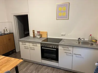 Küche/Küchenzeile in der Unterkunft Große 100qm Wohnung für 6 Personen in der Altstadt