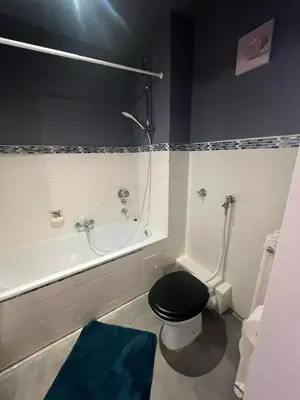 Ein Badezimmer in der Unterkunft Wohnglück 2