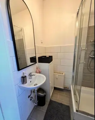 Ein Badezimmer in der Unterkunft A&V Apartments Tiger Nähe Stadion