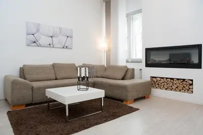 Ein Sitzbereich in der Unterkunft Stylish city apartment at Central Station