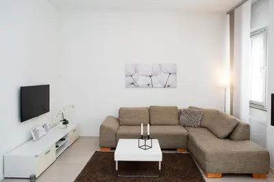 Ein Sitzbereich in der Unterkunft Stylish city apartment at Central Station