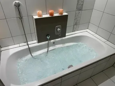 Ein Badezimmer in der Unterkunft Entspannung pur! Privater Kinosaal & Whirlpool