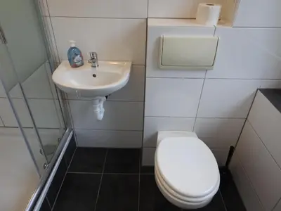 Ein Badezimmer in der Unterkunft Monteurwohnung Fekete