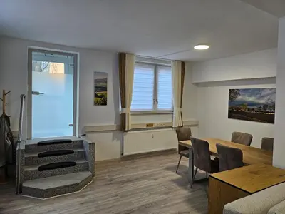 Ein Sitzbereich in der Unterkunft Aurora Apartment in Essen