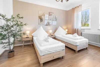 Ein Bett oder Betten in einem Zimmer der Unterkunft JAKSE-Apartments - Bochum Work & Relax - Top Anbindung & Parkplätze