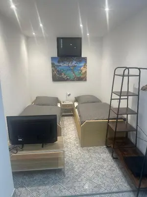 Ein Bett oder Betten in einem Zimmer der Unterkunft Ferienwohnung nähe Universität