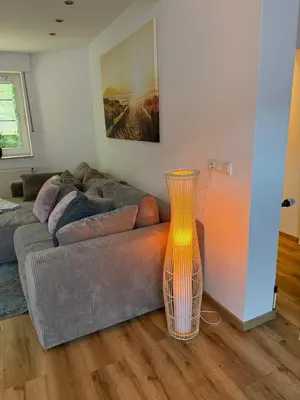 Ein Sitzbereich in der Unterkunft Bungalow no 9