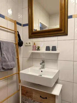 Ein Badezimmer in der Unterkunft Bungalow no 9