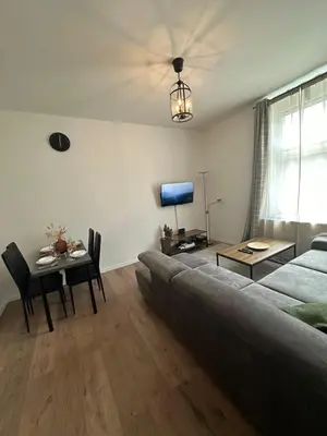 Ein Bett oder Betten in einem Zimmer der Unterkunft gemütliche Wohnung in Witten