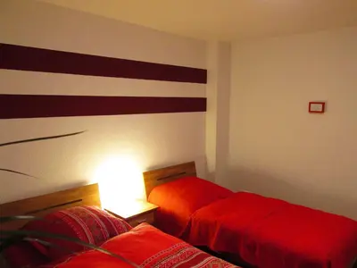 Ein Bett oder Betten in einem Zimmer der Unterkunft Leisnig, Boltes Fewo DU-Wedau