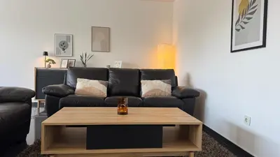Ein Sitzbereich in der Unterkunft Wohnung Nähe TU Dortmund