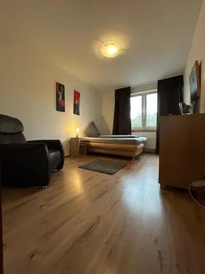 Ein Sitzbereich in der Unterkunft CityLoft
