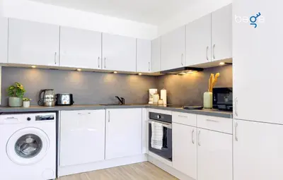 Küche/Küchenzeile in der Unterkunft BEGE APARTMENTS BizConnect
