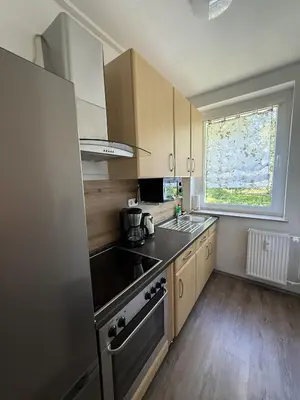 Küche/Küchenzeile in der Unterkunft Ferienwohnung Evelyn