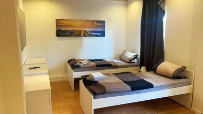 Ein Bett oder Betten in einem Zimmer der Unterkunft Zeitwohnen in Hückeswagen -Neu-