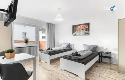 Ein Sitzbereich in der Unterkunft BEGE APARTMENTS Smart Comfort