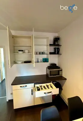 Küche/Küchenzeile in der Unterkunft BEGE APARTMENTS BusinessSide