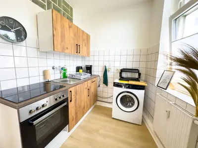 Grundriss der Unterkunft Serviceroom24 - Apartment 2 in Oberhausen WLAN - Smart-TV - 24-7 Check-in und Küche