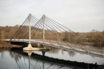 Blick auf einen Fluss in der Nähe der Ferienwohnung