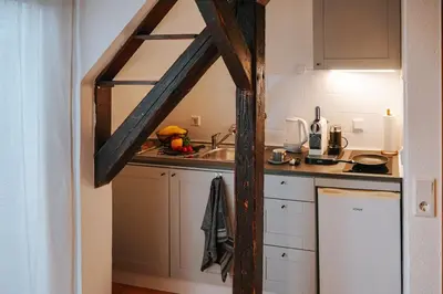 Küche/Küchenzeile in der Unterkunft Rooftop-Apartment zentral gelegen in Düsseldorf