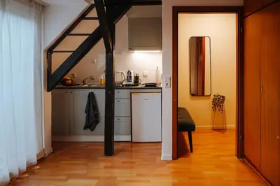 Küche/Küchenzeile in der Unterkunft Rooftop-Apartment zentral gelegen in Düsseldorf