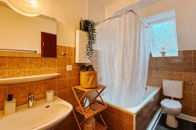 Ein Badezimmer in der Unterkunft Rooftop-Apartment zentral gelegen in Düsseldorf