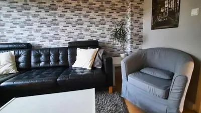 Ein Sitzbereich in der Unterkunft FeWo-Orsoyerberg