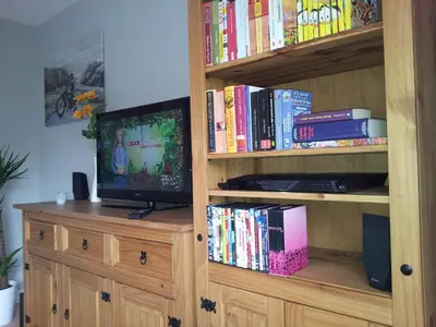 Die Bibliothek in der Ferienwohnung