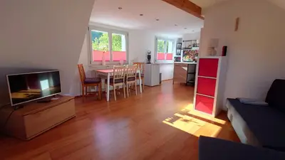 Küche/Küchenzeile in der Unterkunft Bergisch Grün