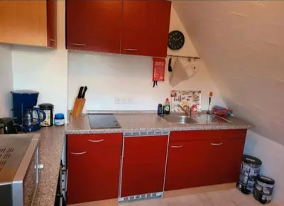 Küche/Küchenzeile in der Unterkunft Ferienwohnung Ebel
