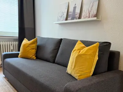 Ein Sitzbereich in der Unterkunft Modernes und großzügiges City-Apartment 66 qm - zentral und zum Wohlfühlen - Easy Stay Wuppertal