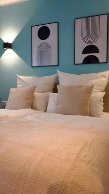 Ein Bett oder Betten in einem Zimmer der Unterkunft Modern & Zentral nähe Düsseldorf und Köln