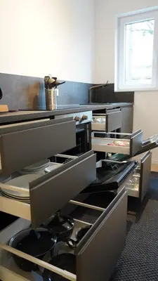 Küche/Küchenzeile in der Unterkunft Modern & Zentral nähe Düsseldorf und Köln