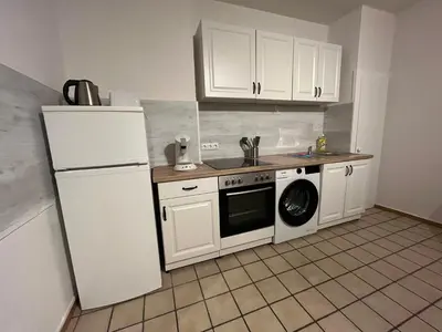 Küche/Küchenzeile in der Unterkunft Lavendel Wohnung