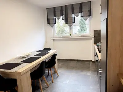Küche/Küchenzeile in der Unterkunft Schöne Wohnung am Nordsternpark