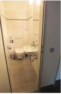 Ein Badezimmer in der Unterkunft Herdecke, Zuhause mit Aussicht