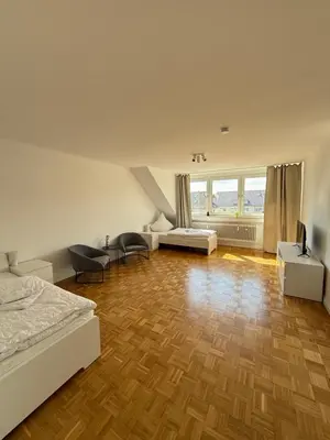 Ein Sitzbereich in der Unterkunft Bright apartment