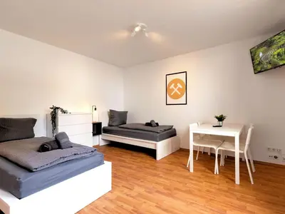 Ein Sitzbereich in der Unterkunft Nice Apartment Herten