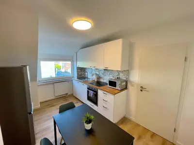 Küche/Küchenzeile in der Unterkunft Moderne Monteur- und Familienwohnung auf Zeit in Remscheid Süd
