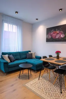 Ein Sitzbereich in der Unterkunft Dimi Living Oberhausen & mit Küche