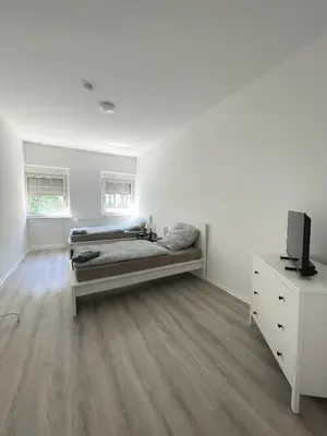 Ein Bett oder Betten in einem Zimmer der Unterkunft Gemütliches Apartment Hagen
