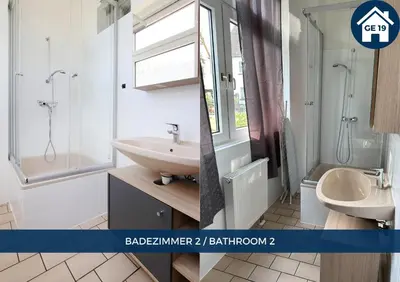 Ein Badezimmer in der Unterkunft RtR Gelsenkirchen - Bis 10 Personen - Einzelzimmer - Voll ausgestattet - Garten - SMART TV - WIFI