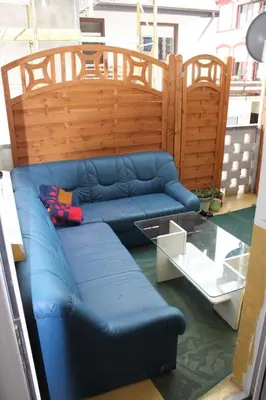 Ein Sitzbereich in der Unterkunft Privatzimmer Hagen